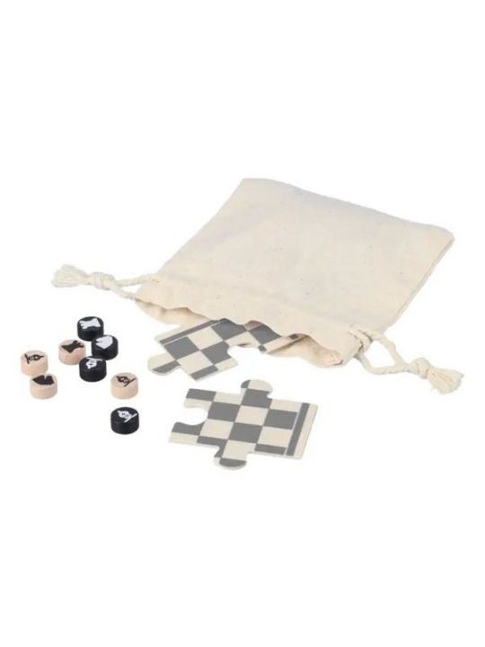 SET GIOCO SCACCHI E DAMA IN LEGNO HACK PUZZLE